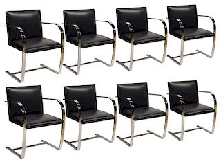 8 BRNO Chairs by Mies Van Der Rohe For Knoll