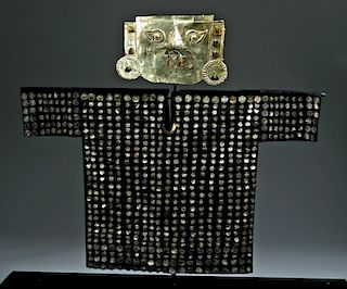 Incredible Sican 14K Gold Mask + Tunic Appliques - XRF