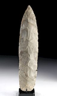 Large Native American Mississippian White Chert Point