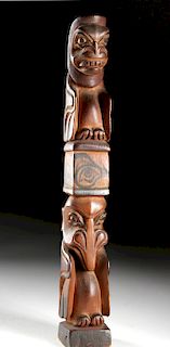 Early 20th C. Haida Red Cedar Totem