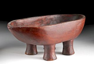 Rare 19th C. Tahitian Wooden Kava Bowl