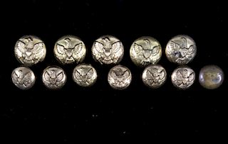 Civil War Era Eagle Brass Buttons