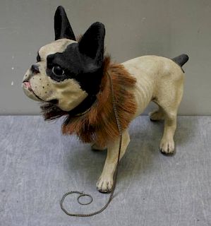 19th Cent French "Growler" Bulldog Pull Toy.