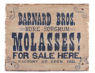 Barnard Bros. Molasses Advertising Sign