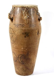 Wood & Rawhide Egyptian Drum
