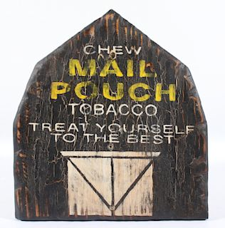 Hand Painted Mail Pouch Tobacco Advertising Sign