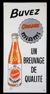 Buvez Orange Soda Metal Advertising Sign