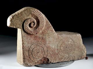Rare Ancient Celto-Iberian Stone Ram Fire Dog