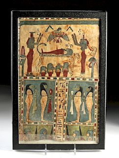 Egyptian Cartonnage Funerary Scene - Sons of Horus
