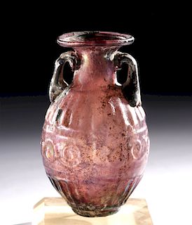Stunning Mold-Blown Sidonian Glass Amphoriskos