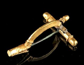 Published Roman Gold Crossbow Fibula - 24.6 g