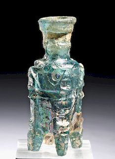Highly Iridescent Islamic Glass Molar Bottle