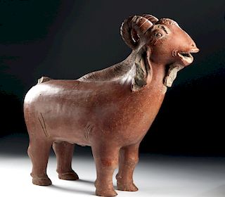 Monumental Majapahit Terracotta Goat