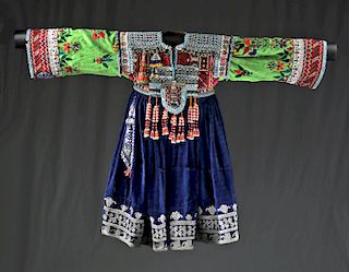 Vintage Afghanistan Kuchi Dress - Embroidered & Beaded