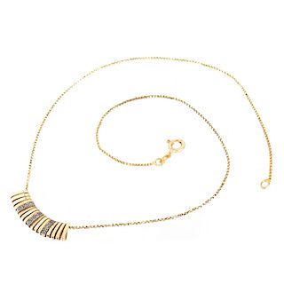 Delicate 14K and Diamond Necklace