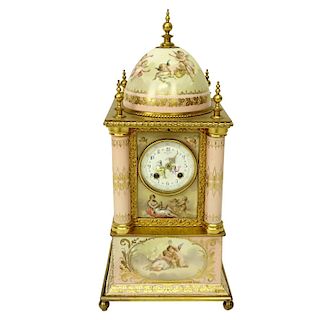 19th C. Royal Vienna Porcelain Mantle Clock