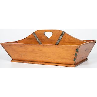 Pine Tool Tray with Heart Cut-Out