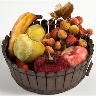 Shaker Basket with Textile Fruit