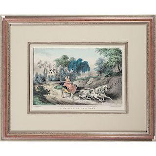 Currier & Ives Lithographs, Landscape, Fruit & Flowers and The Star of the Road