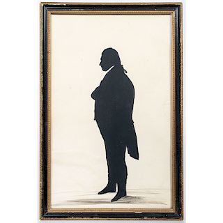 Hollow-cut Full-Length Silhouette of a Man by W. Seville