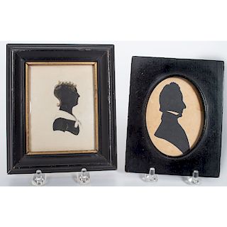 Silhouettes of a Man and Woman
