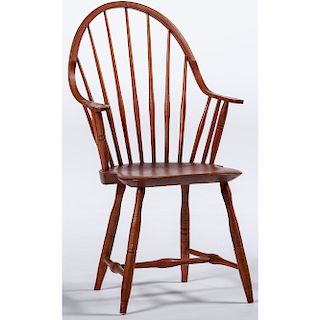 Red Wash Windsor Armchair by B. Green