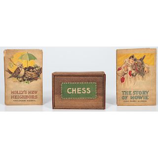 Chess Box and Books by Anna Darby Merrill