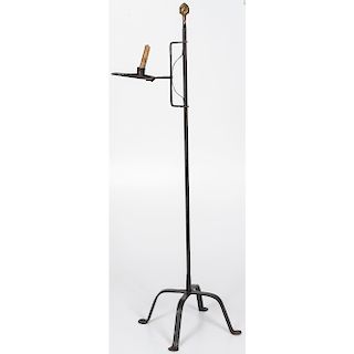 Adjustable Wrought Iron Candle Stand with Penny Feet