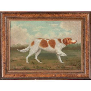 Folk Art Painting of a Pointer