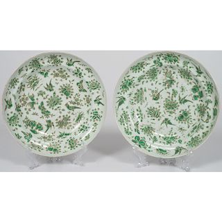 Chinese Export Famille Verte Soup Bowls