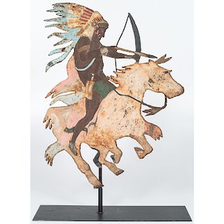 Sheet Steel American Indian Sculpture