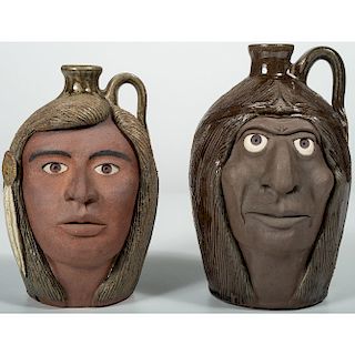 Michael and Melvin Crocker American Indian Face Jugs