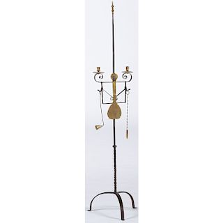 Wrought Iron Double Candlestand