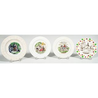 Four English ABC and Child's Plates