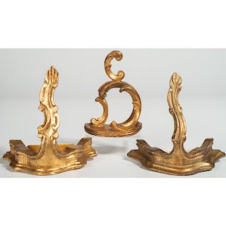 Continental Wooden and Plaster Gilt Wall Shelves