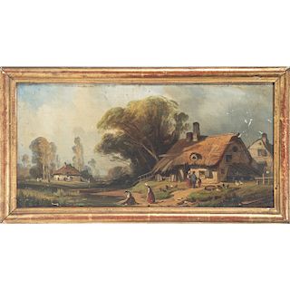 Dutch School, Landscapes with Wind Mill and Cottage