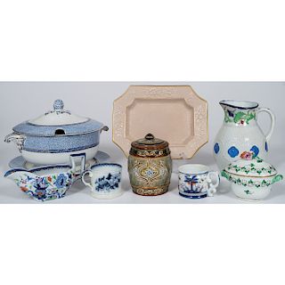 Collection of English Tablewares, Including Clews Staffordshire, Doulton Lambeth, Booths and Gaudy Ironstone, Plus