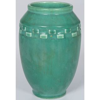 Rookwood Pottery Vase in Green Vellum Glaze