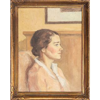 Portrait of a Woman, Signed M. Husser