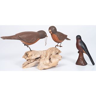 Figural Wood Carvings of Birds