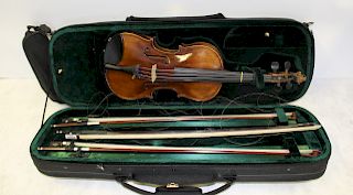 After Stradivarius Violin And 3 Bows.