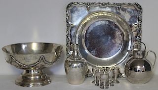 SILVER. Assorted Silver Hollow Ware Grouping.