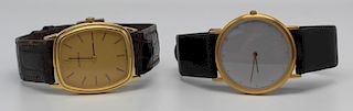 JEWELRY. Men's Vintage Juvenia 18kt Gold Watch.