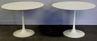 Midcentury Pair of Saarinen Style Tulip Tables.