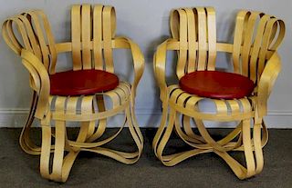 Midcentury Pair Frank Gehry "Cross Check" Chairs.