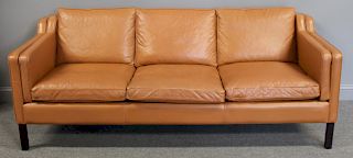 Stouby  Danish Modern Leather Sofa