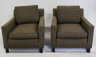 MIDCENTURY. Pair Of Dunbar Signed Upholstered