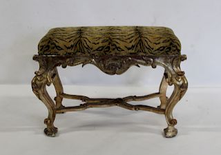 Antique Baroque Style Carved And Silver Gilt Wood