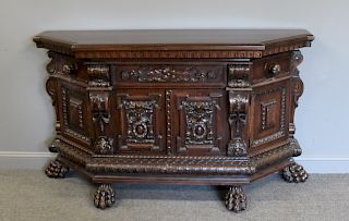 Antique and Highly Carved Baroque Style Cabinet
