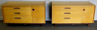 Pair of Midcentury Double Sided Chests.